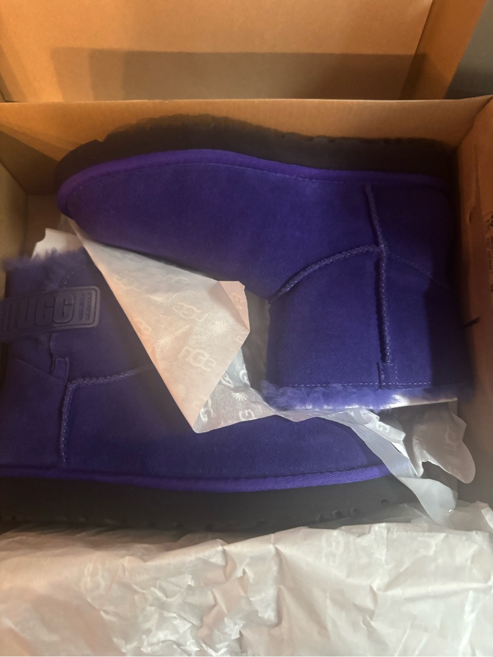 UGG Women's Purple Suede Short Boot
